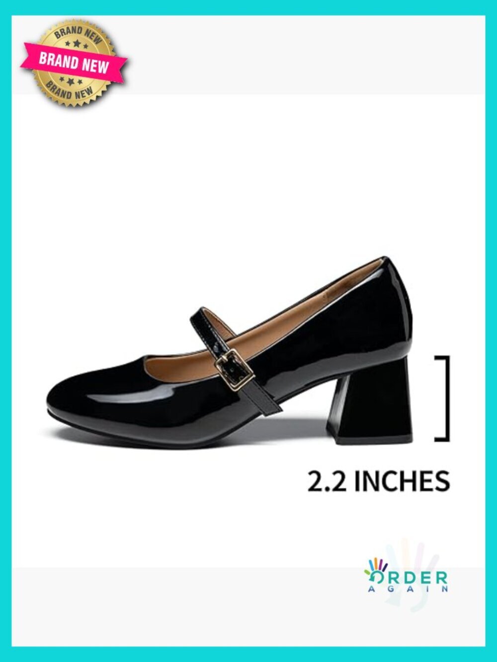 Chunky Mary Jane Heels Women Dressy Casual Pumps Block Heel Closed Toe Classic - Picture 6 of 7